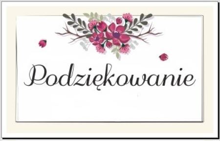 PODZIĘKOWANIE